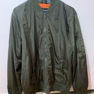 Distortion Bomber Jacket, XL, Army Green